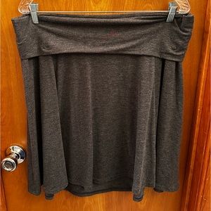 Large Gray Maternity Skater Skirt